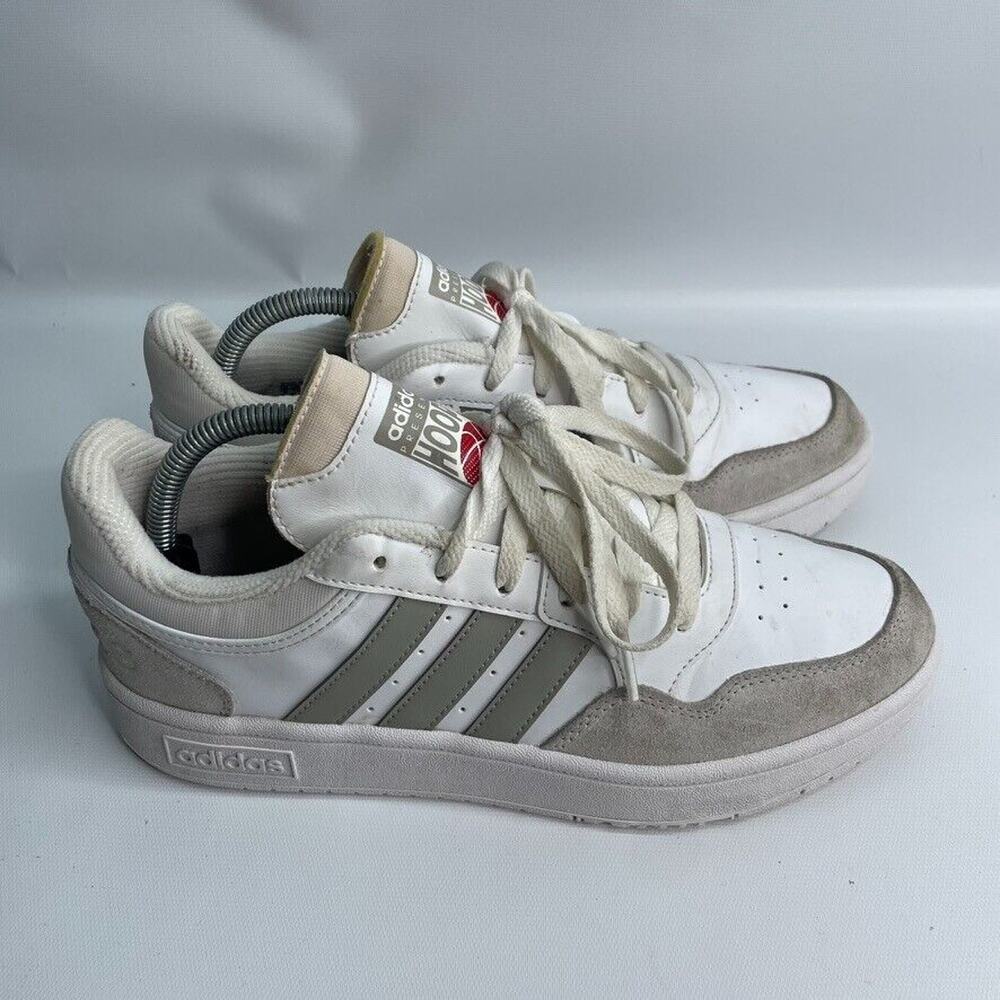 Adidas Hoops‎ 3.0 (HP7947) Low Basketball Shoes Leather White/Gray Men's sz 8